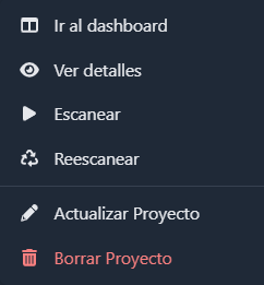 Project list details