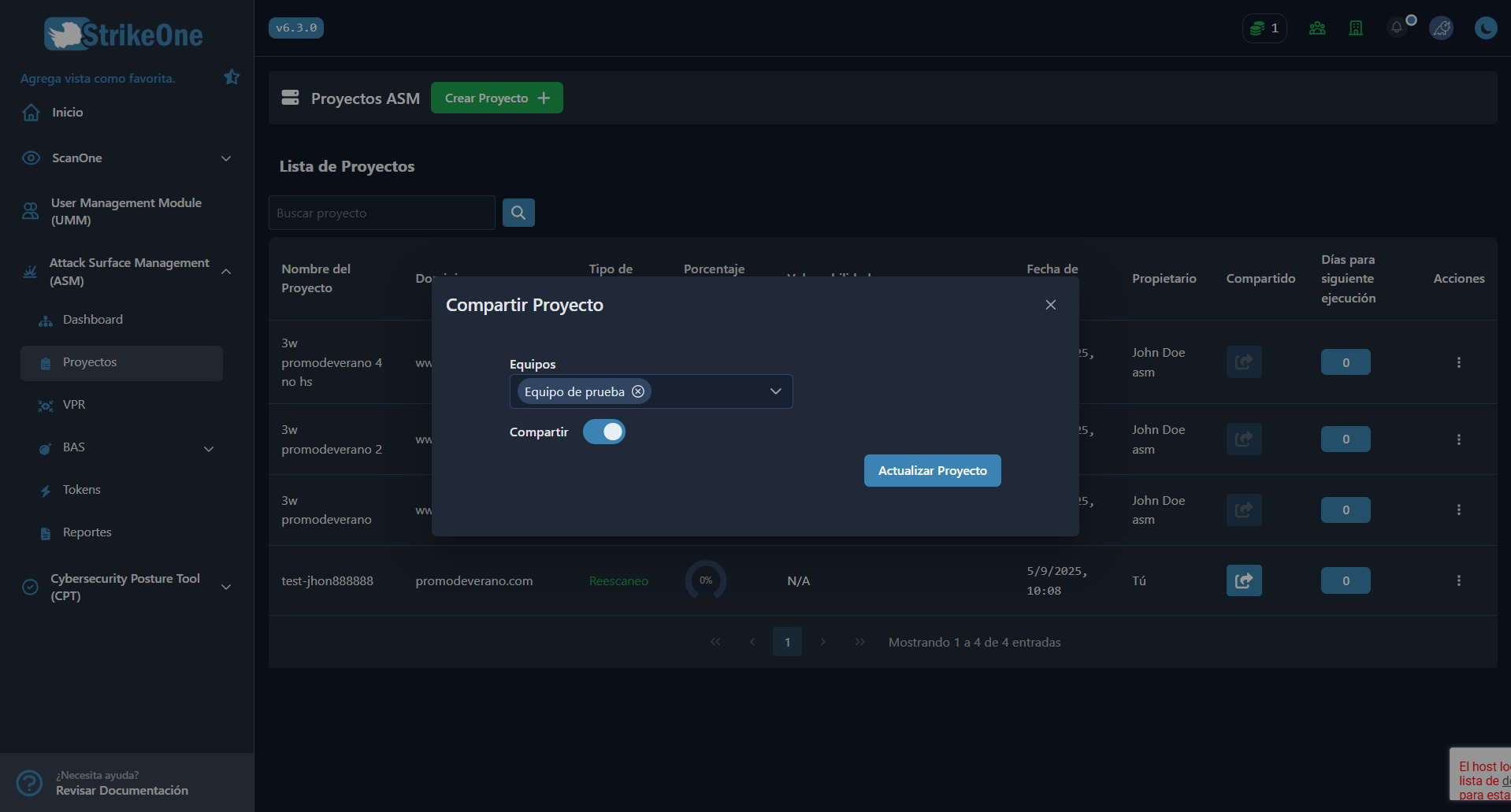 Share project